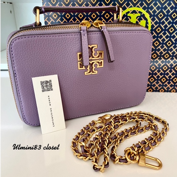 💜🍀NEW🍀Tory Burch Britten small top handle case bag/crossbody bag/satchel bag - Picture 9 of 9